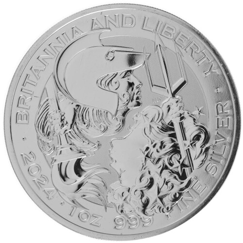 1 Unze Silber UK 2024 - Britannia and Liberty