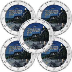 5 x 2 Euro Deutschland 2024 - K&ouml;nigsstuhl (A-J)...