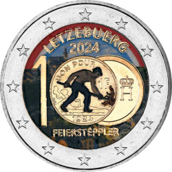 2 Euro Luxemburg 2024 - 100 Jahre Franken - coloriert /...