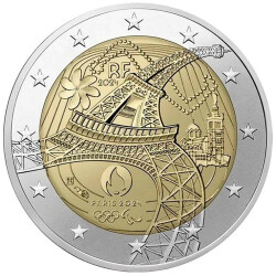 2 Euro Gedenkmünze Frankreich 2024 bfr. -...