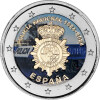 2 Euro Spanien 2024 - Nationalpolizei - coloriert / mit Farbe