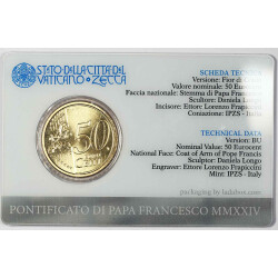 50 cent Coincard Vatikan 2024 - Nr. 15