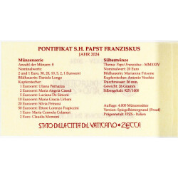 KMS Vatikan 2024 Polierte Platte (PP) incl. 20 Euro Silbermünze