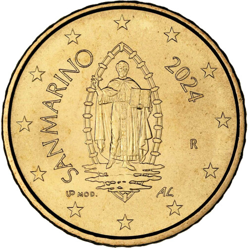 50 Cent Kursmünze San Marino 2024 bankfrisch - Heiliger Marinus
