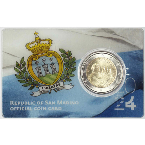 2 Euro Kursmünze San Marino 2024 - Heiliger Marinus - in CoinCard