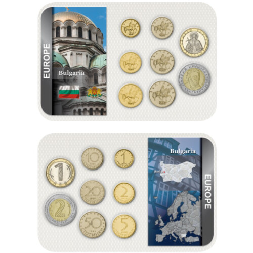 KMS Bulgarien - 3,88 Leva Kursmünzensatz - im Blister