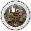 2 Euro San Marino 2024 - 50 Jahre Bürgerrechte - coloriert / mit Farbe