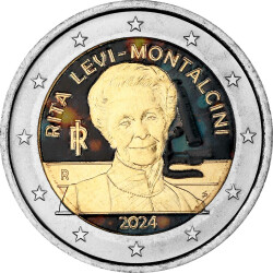 2 Euro Italien 2024 - Rita Levi-Montalcini - coloriert /...
