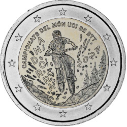 2 Euro Gedenkmünze Andorra 2024 st - Mountainbike Weltmeisterschaft
