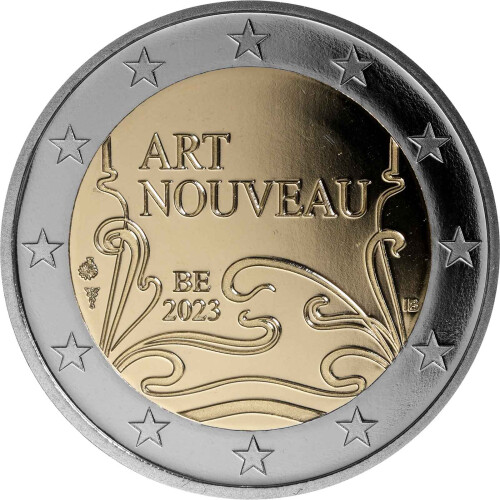 2 Euro Gedenkmünze Belgien 2023 st - Jugendstil in Brüssel - lose