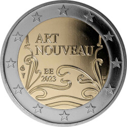 2 Euro Gedenkmünze Belgien 2023 st - Jugendstil in...