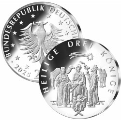 25 Euro Deutschland 2025 Silber bfr. - Weihnachten - Heilige Drei Könige