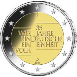 2 Euro Gedenkmünze Deutschland 2025 bfr. - 35 Jahre...