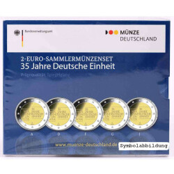 5 x 2 Euro Gedenkmünze Deutschland 2025 PP - 35...