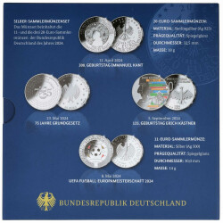 20 + 11 Euro Gedenkmünzen-Set Deutschland 2024 Polierte Platte (PP)