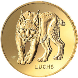 20 Euro Goldmünze "Luchs" - Deutschland 2025- Serie "Rückkehr der Wildtiere"