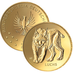 20 Euro Goldmünze "Luchs" - Deutschland 2025- Serie "Rückkehr der Wildtiere"