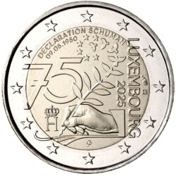 2 Euro Gedenkmünze Luxemburg 2025 bfr. - 75....