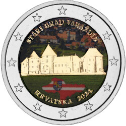 2 Euro Kroatien 2024 - Stadt Varazdin - coloriert / mit...