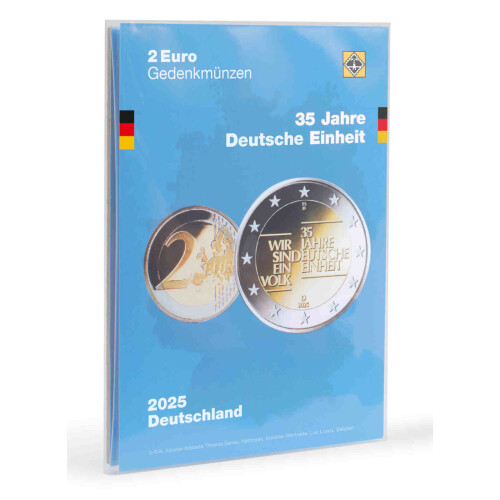 Münzkarte für deutsche 2-Euro-Gedenkmünze 2025 (35 Jahre deutsche Einheit)