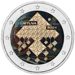 2 Euro Litauen 2024 - Die Tradition der Strohgedeckten...