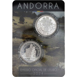 2 x 1,25 Euro Gedenkmünze Andorra 2024 st - im Blister