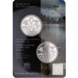 2 x 1,25 Euro Gedenkmünze Andorra 2024 st - im Blister