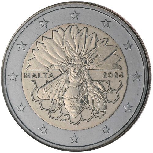 2 Euro Gedenkmünze Malta 2024 - Die maltesische Honigbiene - lose