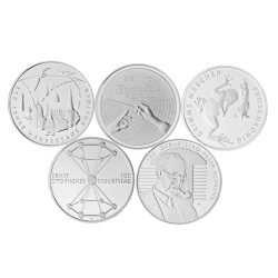 Jahressatz: 5 x 20 Euro Gedenkmünze Deutschland 2018...