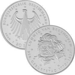 Jahressatz: 4 x 20 Euro Gedenkmünze Deutschland 2020 Silber bankfrisch - komplett!