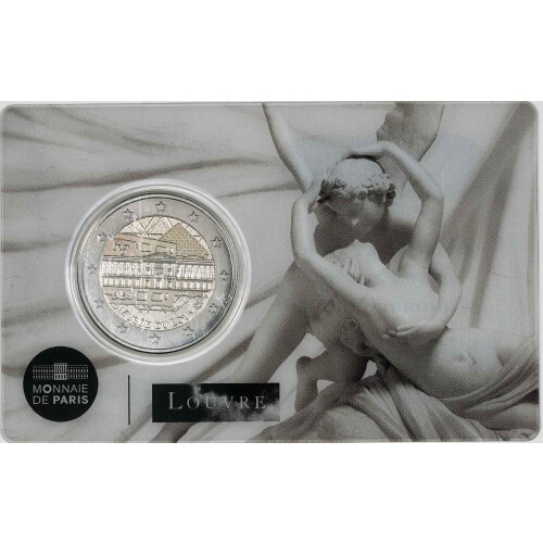2 Euro Gedenkmünze Frankreich 2025 st - Louvre Museum - Blister Amour et Psyche
