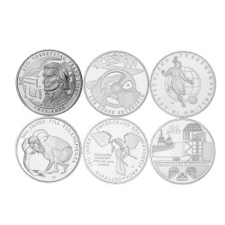 Jahressatz: 6 x 10 Euro Deutschland 2011 Silber/  CuNi...