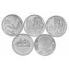 Jahressatz: 5 x 10 Euro Deutschland 2008 Silber bfr. - Alle fünf Ausgaben!