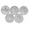 Jahressatz: 5 x 10 Euro Deutschland 2007 Silber bfr. - Alle fünf Ausgaben!