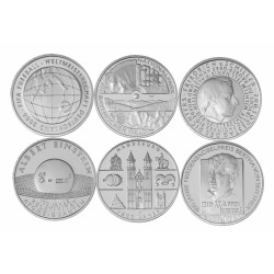 Jahressatz: 6 x 10 Euro Deutschland 2005 Silber bfr. -...