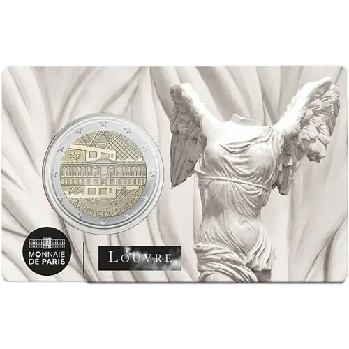 2 Euro Gedenkmünze Frankreich 2025 st - Louvre Museum - Blister La Victoire de Samothrace