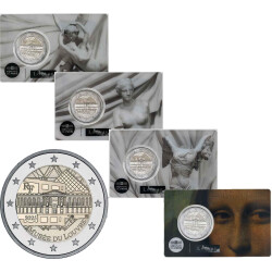 4 x 2 Euro Gedenkmünze Frankreich 2025 st - Louvre...