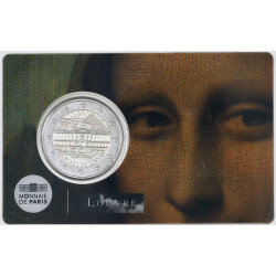 4 x 2 Euro Gedenkmünze Frankreich 2025 st - Louvre Museum - Alle Blister