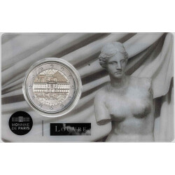 4 x 2 Euro Gedenkmünze Frankreich 2025 st - Louvre Museum - Alle Blister