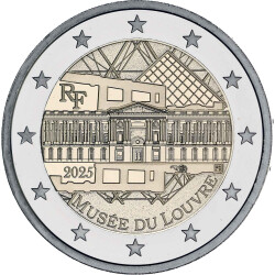 2 Euro Gedenkmünze Frankreich 2025 st - Louvre...