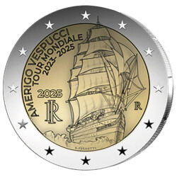 2 Euro Gedenkmünze Italien 2025 bfr. - Amerigo Vespucci
