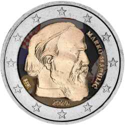 2 Euro Kroatien 2024 - Marko Marulić - coloriert / mit Farbe