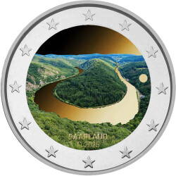 2 Euro Deutschland 2025 - Saarschleife - coloriert / mit...