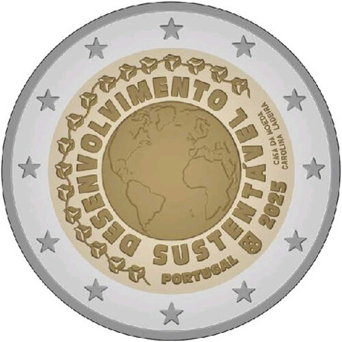 2 Euro Gedenkmünze Portugal 2025 bfr. - Nachhaltige Entwicklung