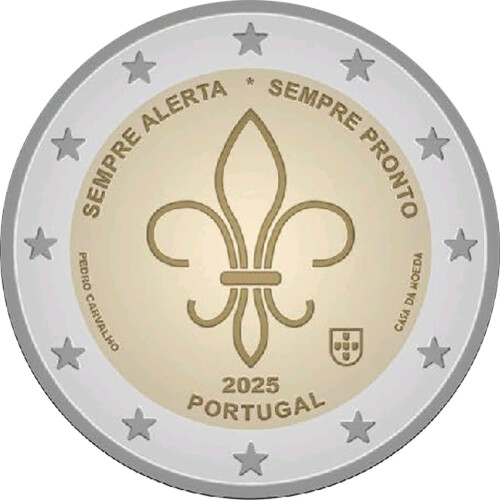 2 Euro Gedenkmünze Portugal 2025 bfr. - Weltpfadfindertag