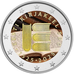 2 Euro Estland 2025 - Textdruck in estnischer Sprache -...