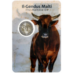 2 Euro Gedenkmünze Malta 2025 st - Der maltesische Ochse - im Blister