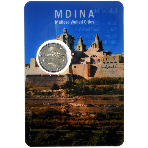 2 Euro Gedenkmünze Malta 2025 st - Mdina - im Blister