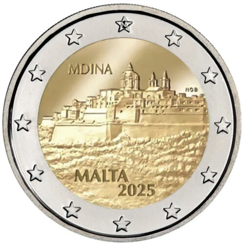 2 Euro Gedenkmünze Malta 2025 bfr - Mdina