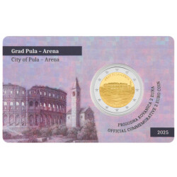 2 Euro Gedenkmünze Kroatien 2025 st - Grad Pula – Arena - in CoinCard